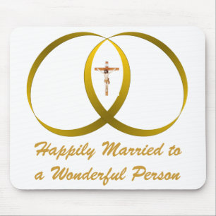 2 rings & JESUS, Mouse Mat