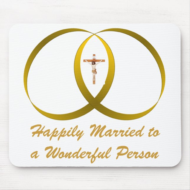 2 rings & JESUS, Mouse Mat (Front)
