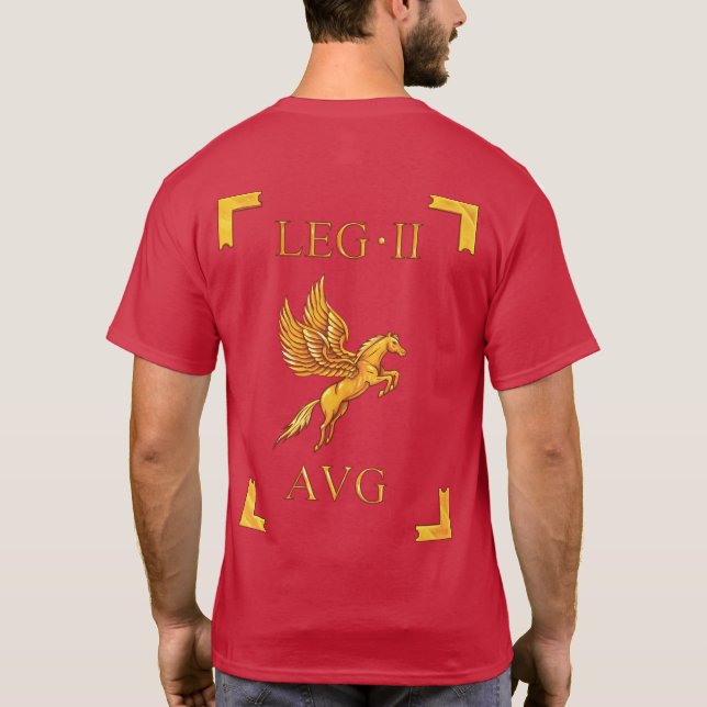 2 Roman Legio II Augusta Vexillum T-Shirt (Back)