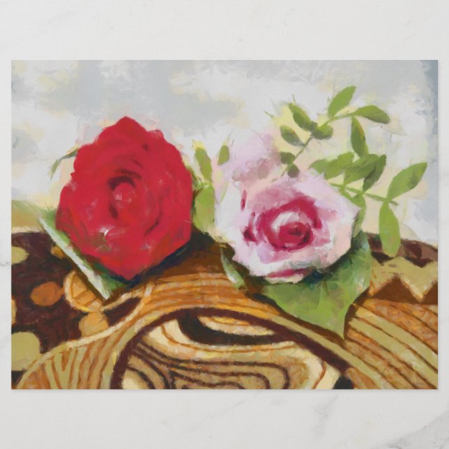 2 roses painting (Front)