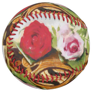 2 roses painting softball