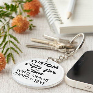 2" Round Acrylic Keychain Custom Gifts for Him