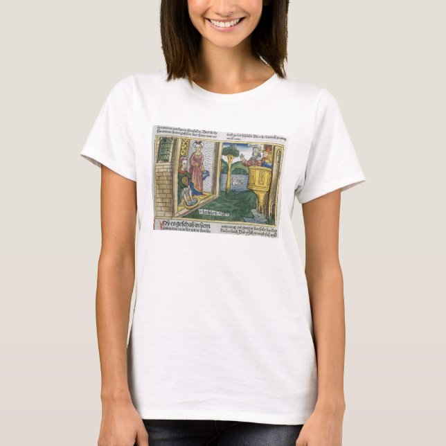 2 Samuel 11 1-5 David sees Bathsheba bathing, from T-Shirt (Front)