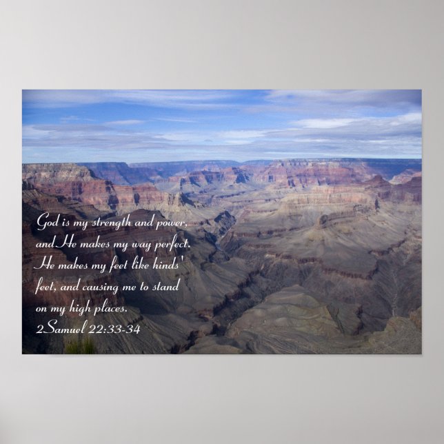 2 Samuel 22:33-34 Poster (Front)