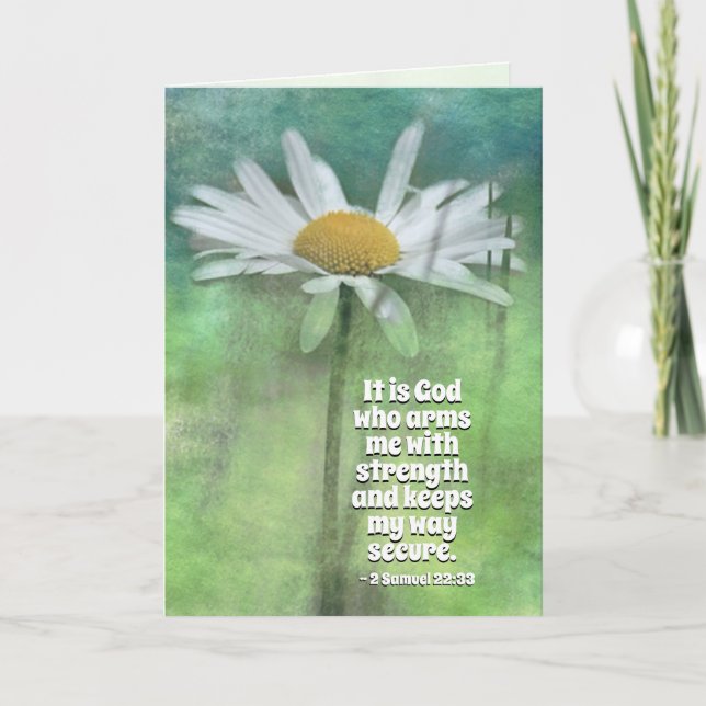 2 Samuel 22:33 It is God who arms me with strength Card (Front)