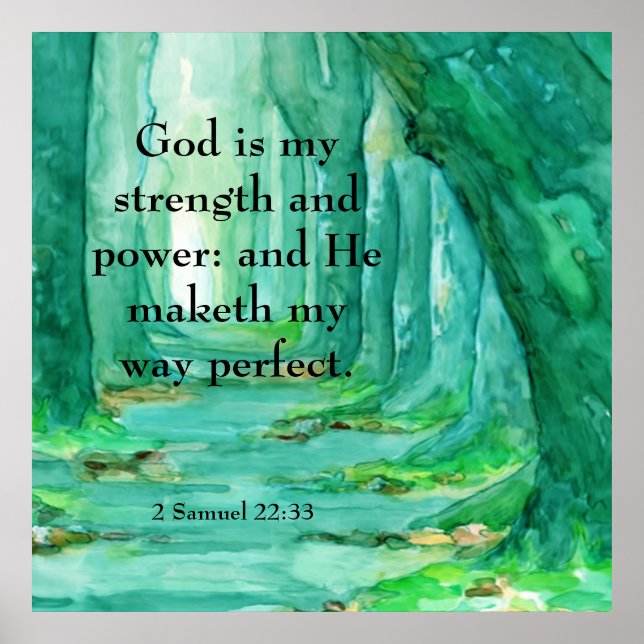 2 Samuel 22:33  Poster (Front)