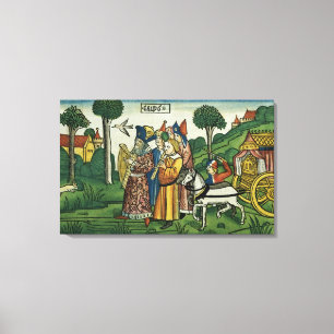 2 Samuel 6 1-5 David brings the Ark to Jerusalem, Canvas Print