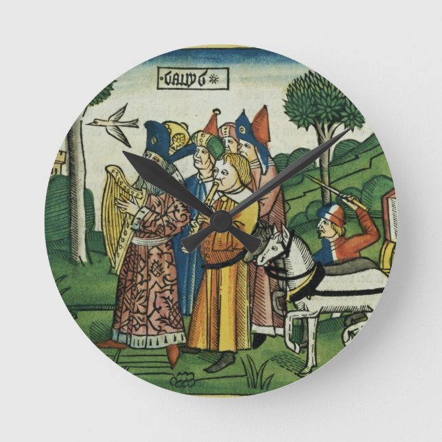 2 Samuel 6 1-5 David brings the Ark to Jerusalem, Round Clock (Front)