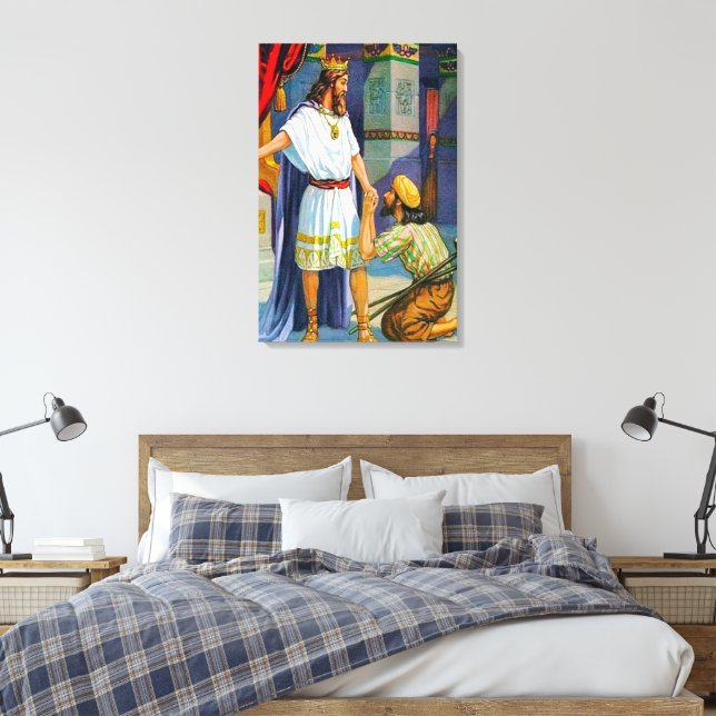 2 Samuel 9 Kindness to Mephibosheth Canvas Print (Insitu(Bedroom))