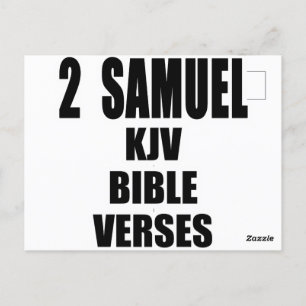 "2 Samuel KJV Bible Verses" Text Postcard