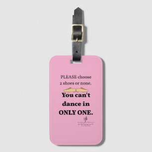 2 Shoes or None Light Pink Luggage Tag