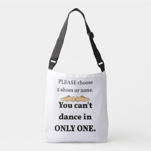 2 Shoes or None White Crossbody Bag