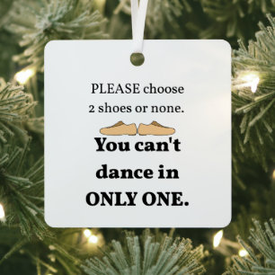 2 Shoes or None White Metal Tree Decoration
