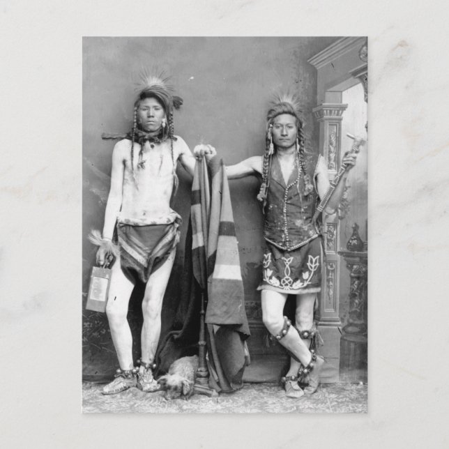 2 Shoshone Men Postcard (Front)