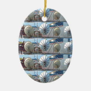 2 side printed Ornaments Boston Dish Antenna