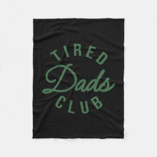 2 Side Tired Dads Club Construction Car Track Fleece Blanket