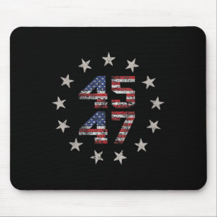 2 Side Trump 2024 President 45 47 American Flag Tr Mouse Mat