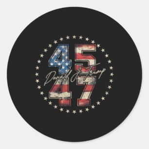 (2 Side) Trump Inauguration 2025 Take America Byck Classic Round Sticker