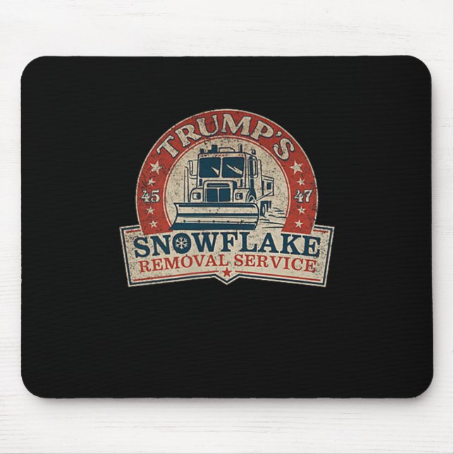2 Side Trumps Snowflake Removal Service Funny Trum Mouse Mat (Front)