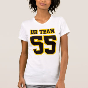 2 Side WHITE BLACK GOLD American Apparel Women Tee