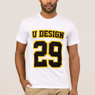 2 Side WHITE BLACK GOLD Bella Canvas Mens Tee