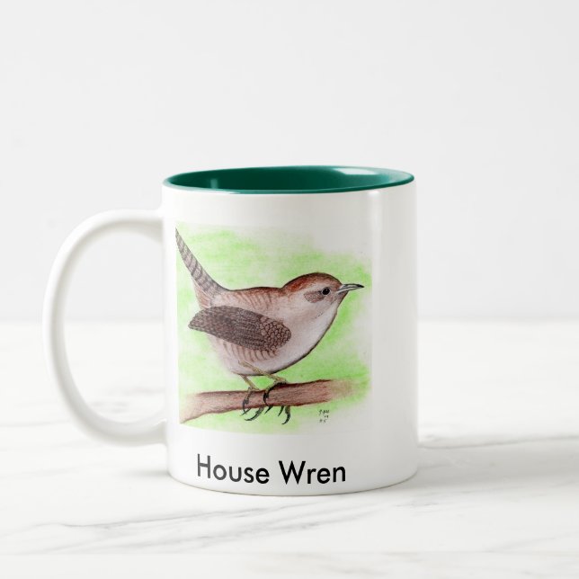 2 Sided/2Tone House Wren Mug (Left)