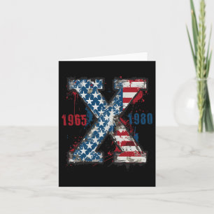 (2 Sided)4th Of July Trump American Flag Usa Card