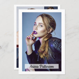 2-sided 5 Photo Model Actor 5x7 Comp/Zed Card