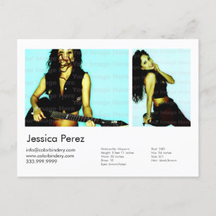 2-Sided Actor & Model 2 Shot Headshot Comp Postcard