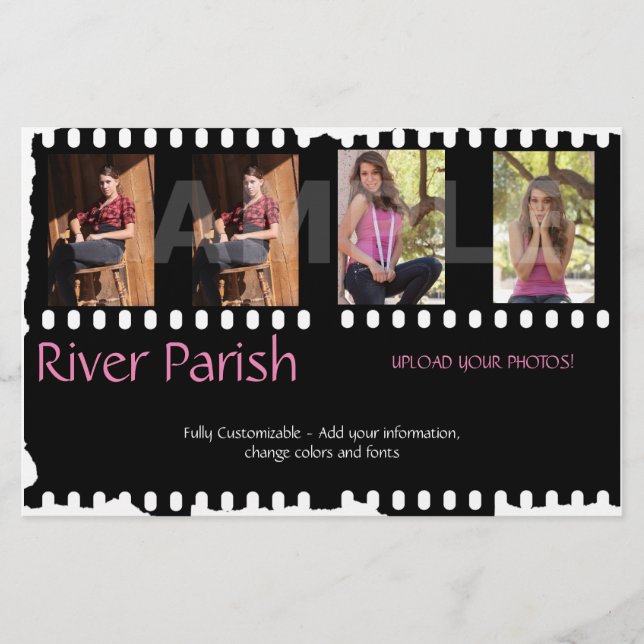 2 sided Affordable Actor Headshot Card (Front)