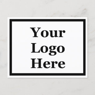 2-Sided Black & White Template Your Logo Here Postcard