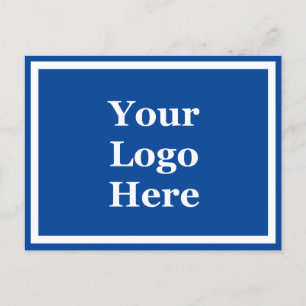 2-Sided Blue & White Template Your Logo Here Postcard