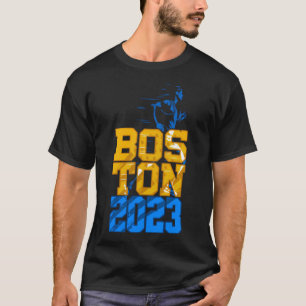 2 Sided Boston 2023 Marathon Training Qualified T-Shirt