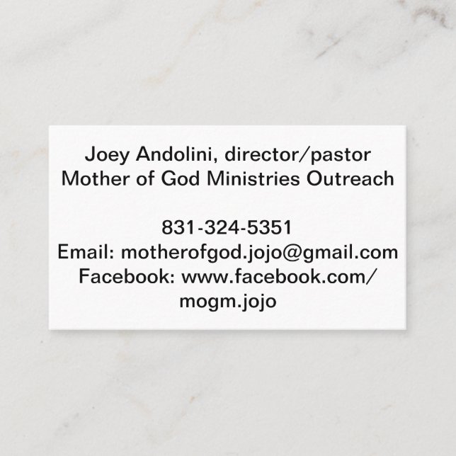2 sided business cards (Front)