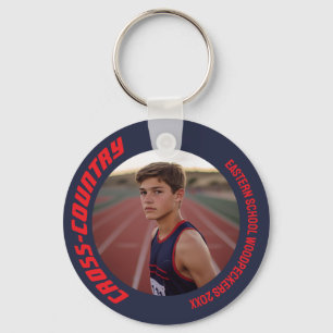 2-Sided Customisable Sports Cross-Country Photo Key Ring