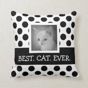 2 Sided Cute BW Polka Dots with Instagram Photos Cushion