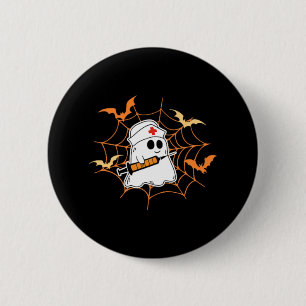 2 Sided Cute Ghost In My Spooky Nurse Era Hallowee 6 Cm Round Badge