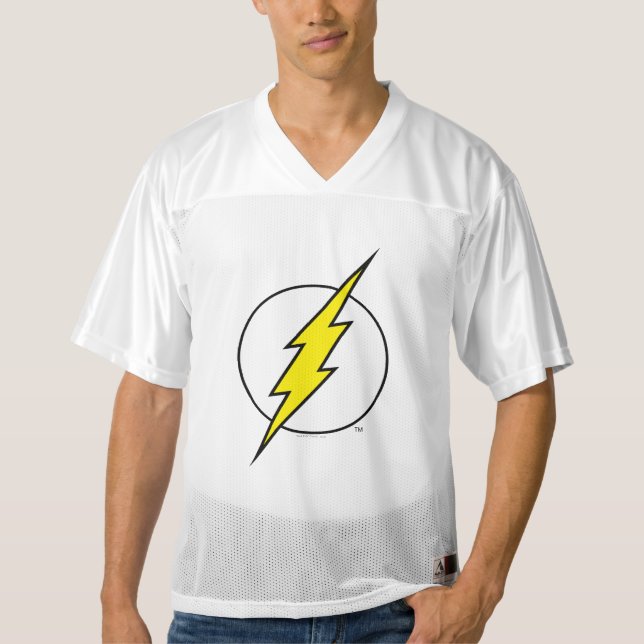 2 Sided Flash Lightning Bolt | Add Your Name Men's Football Jersey (Front)