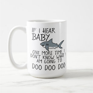 2 sided: Funny Baby Shark / Mum Shark Mug