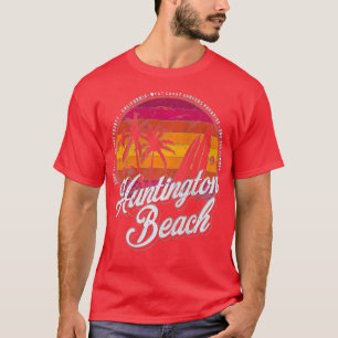 2 Sided Huntington Beach Surf City California Vint T-Shirt