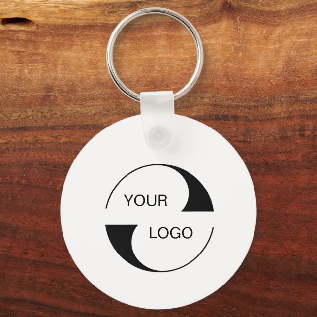 2 sided Logo, QR Code Company name Business URL Key Ring (Front)