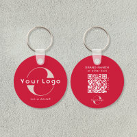 2 sided Logo & QR Code on Cherry red Business 