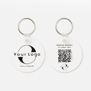 2 sided Logo & QR Code on Clean Company Business K Key Ring