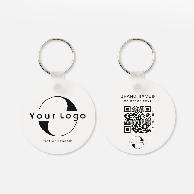 2 sided Logo & QR Code on Clean Company Business K Key Ring (Creator Uploaded)