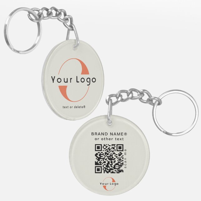 2 sided Logo & QR Code on Green Company Business Key Ring (Creator Uploaded)