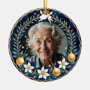 2 sided Memorial Christmas Celestial Comfort  Ceramic Tree Decoration