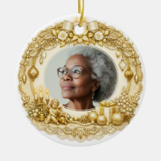 2 sided Memorial Christmas Ceramic Tree Decoration