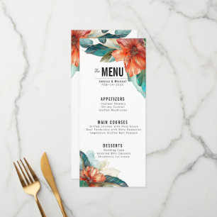 2 sided Menu + DRINKS Hibiscus Serenade Paradise