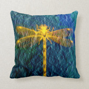 2 Sided Optional Choice Dragonfly On Texture Cushion