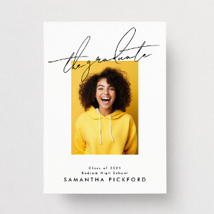 2 sided Photo High School The Graduate Announcement